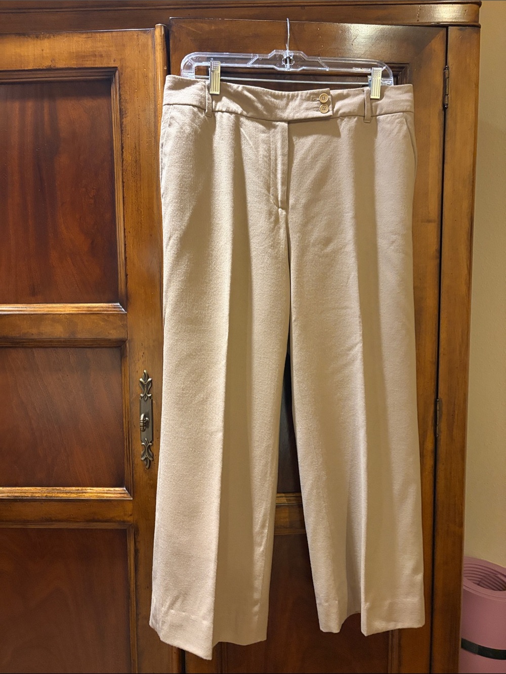 Talbots Cream Straight-Leg Women's Pants